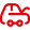 Red line icon of a car with an open trunk or cargo area. | Pete's Automotive