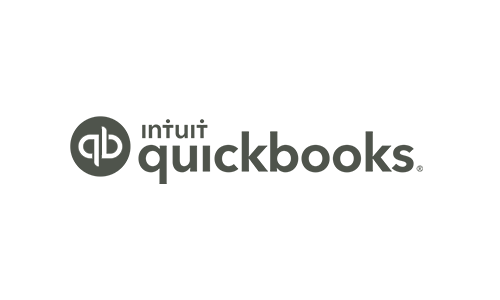 A black and white logo for qb quickbooks on a white background.