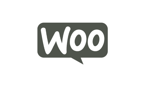 The woo logo is a speech bubble with the word woo written inside of it.