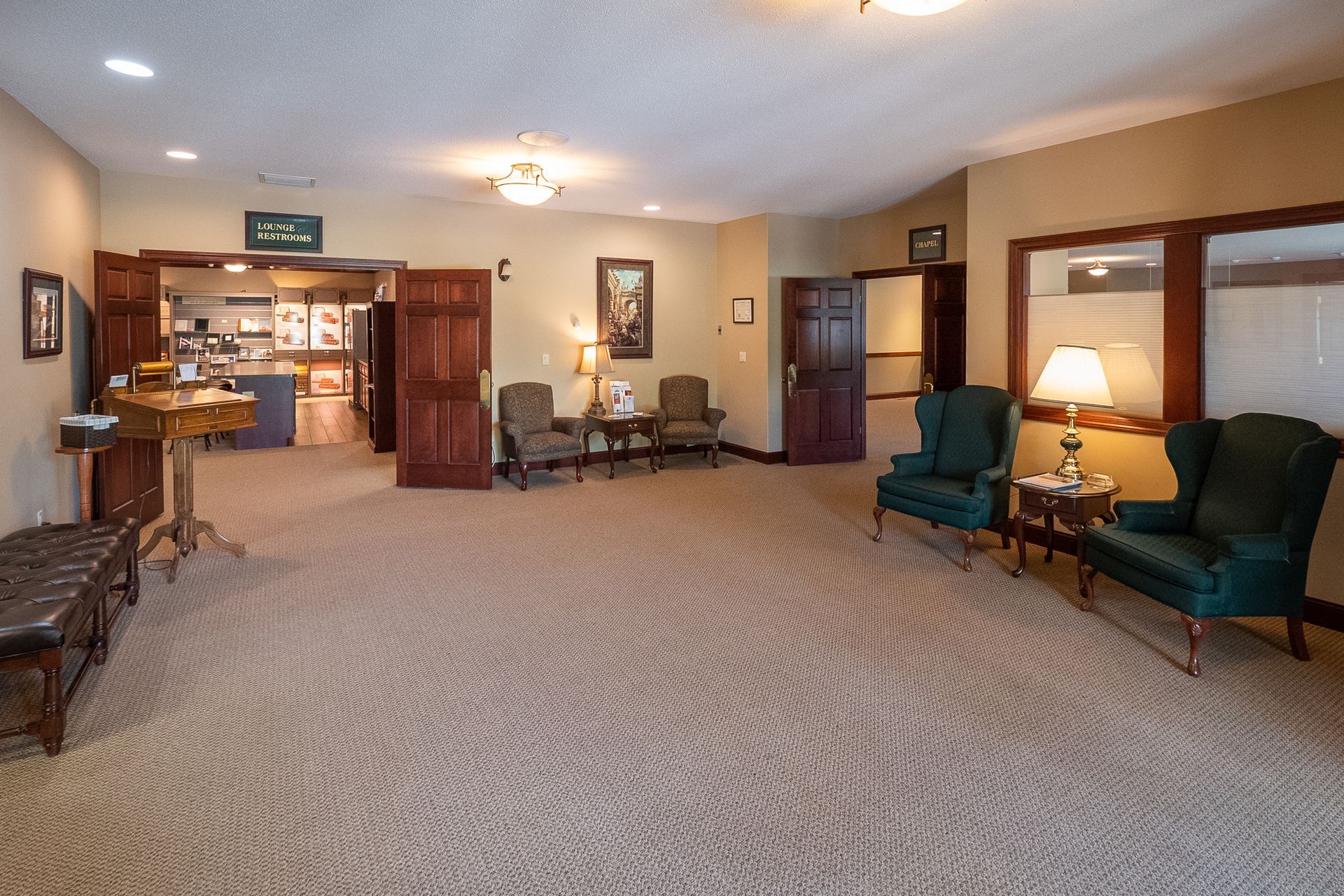 The interior of Hoff Funeral Home