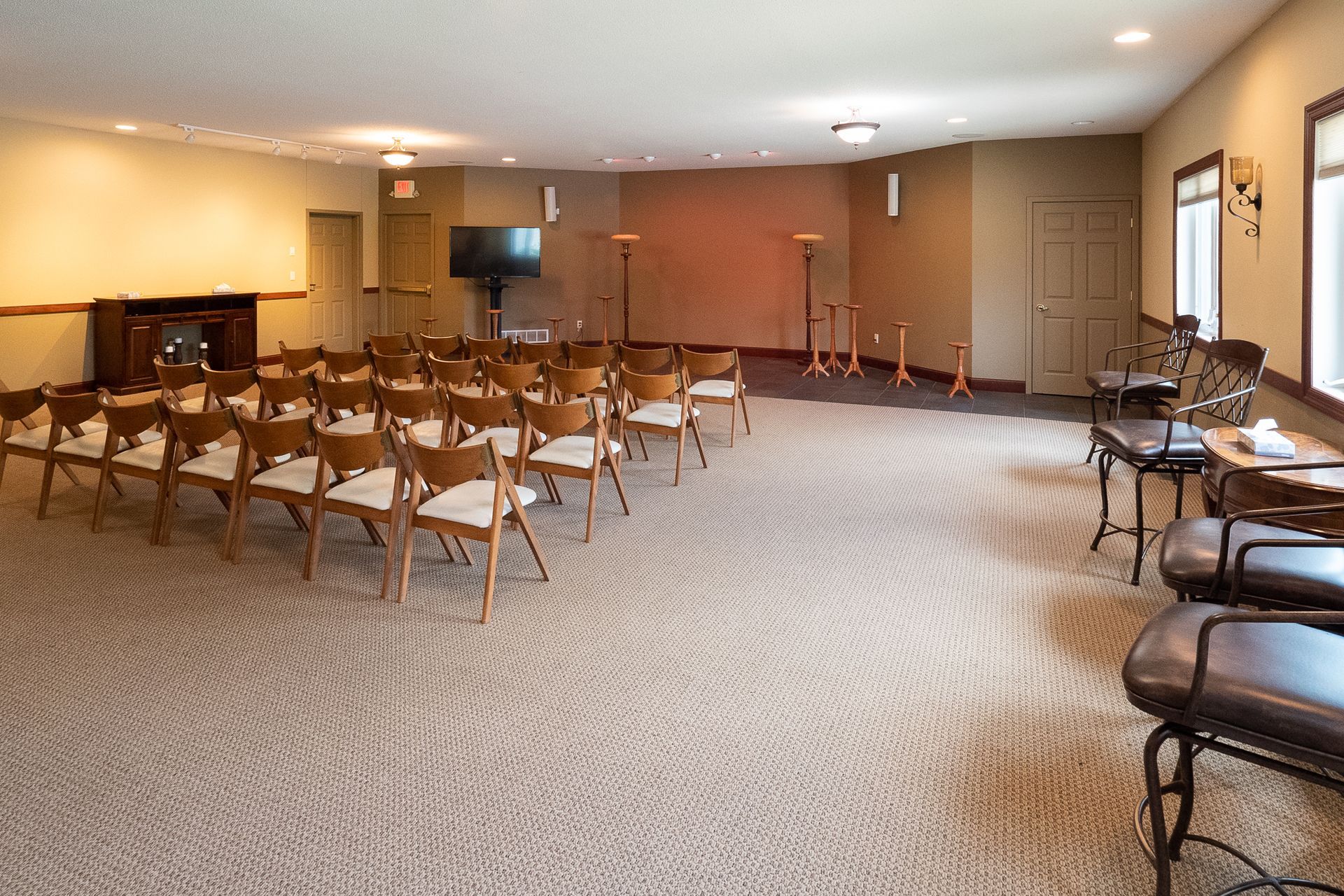 The interior of Hoff Funeral Home