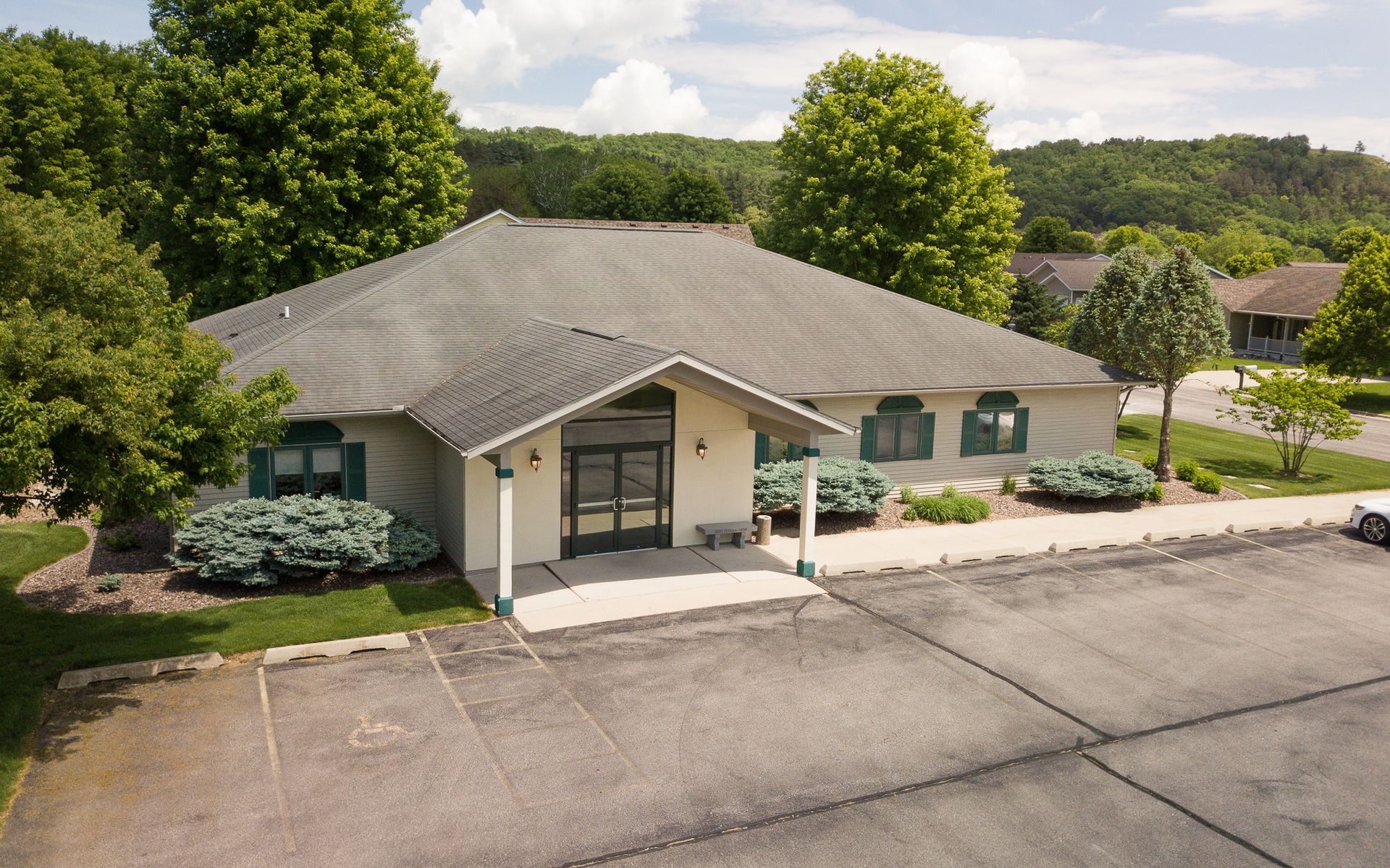 The exterior of Hoff Funeral Home