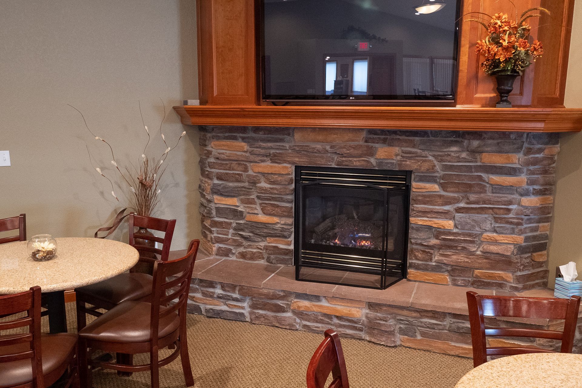 The interior of Hoff Funeral Home