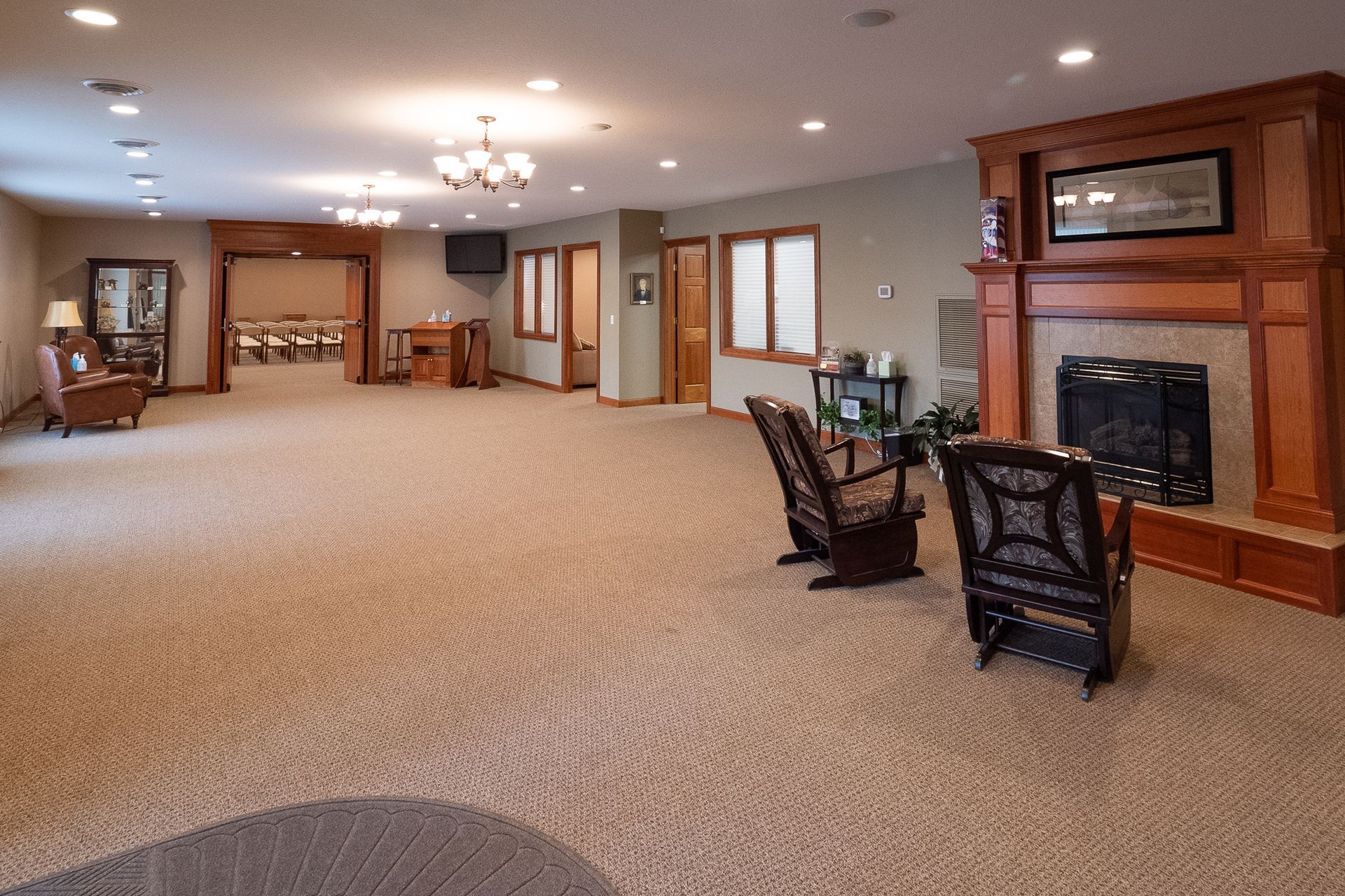 The interior of Hoff Funeral Home