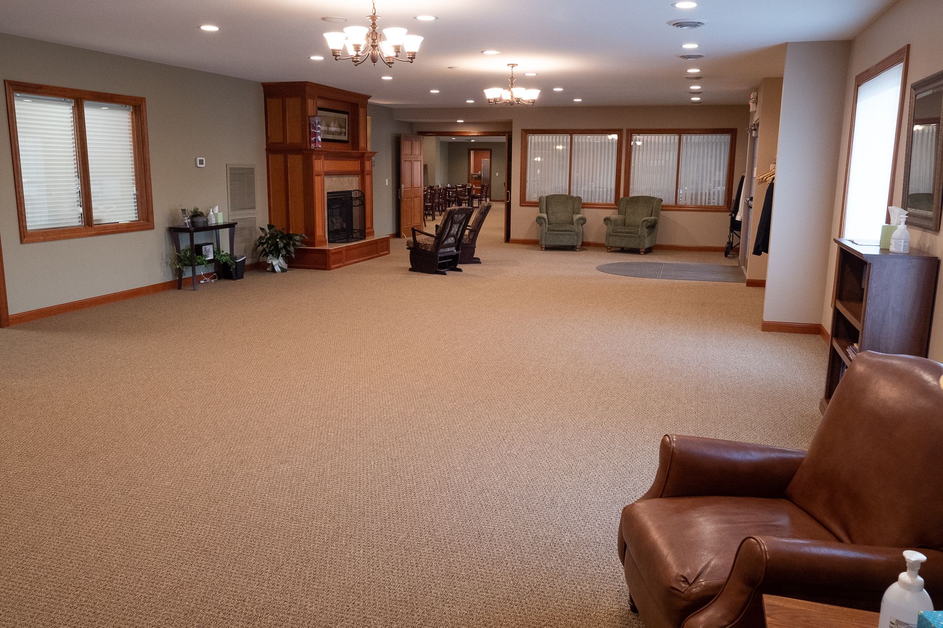 The interior of Hoff Funeral Home