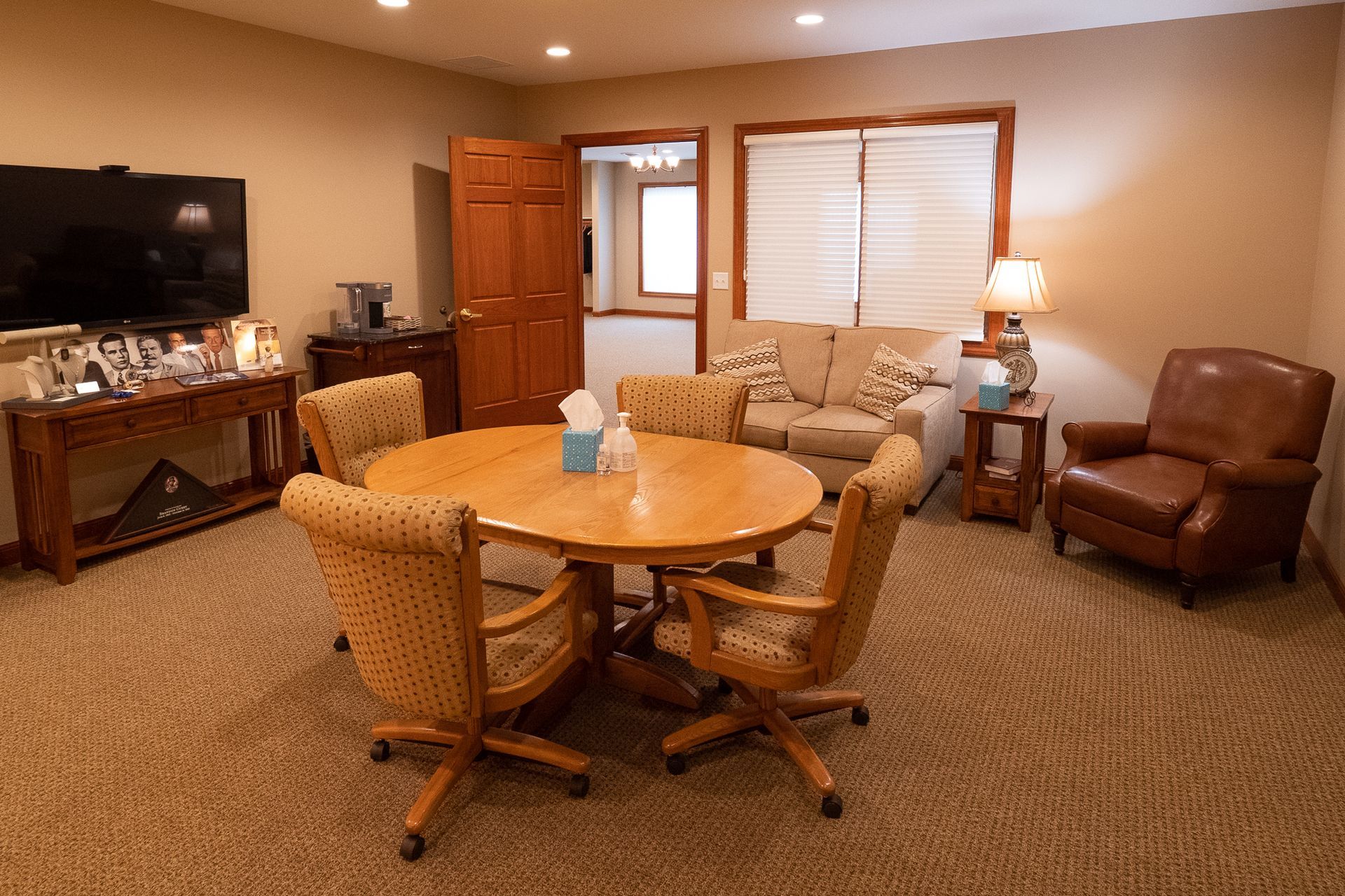 The interior of Hoff Funeral Home