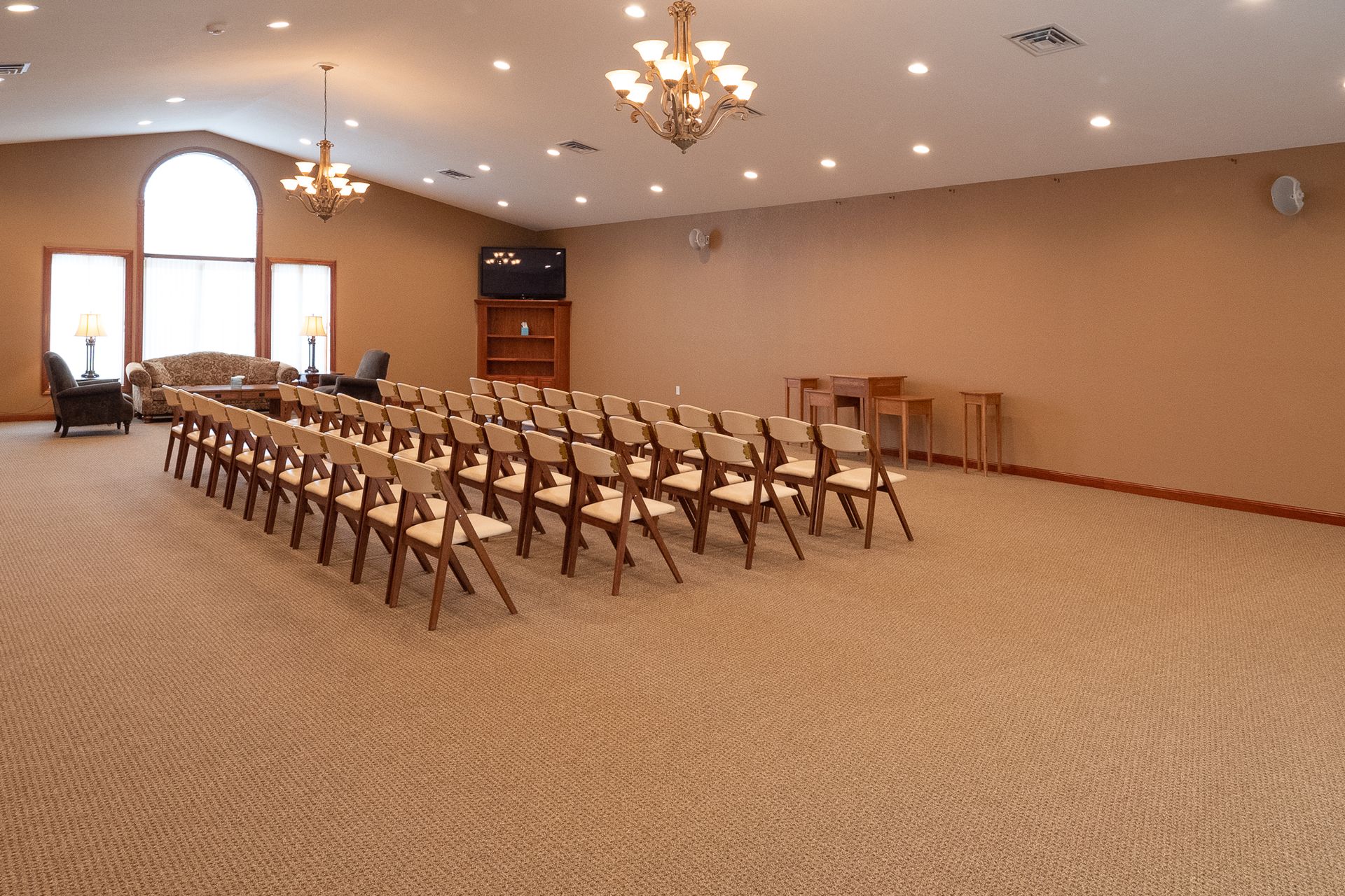 The interior of Hoff Funeral Home