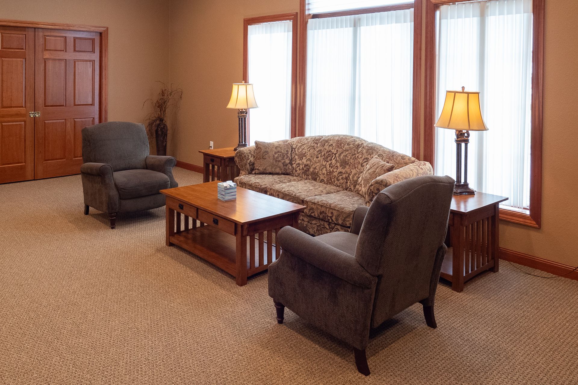 The interior of Hoff Funeral Home