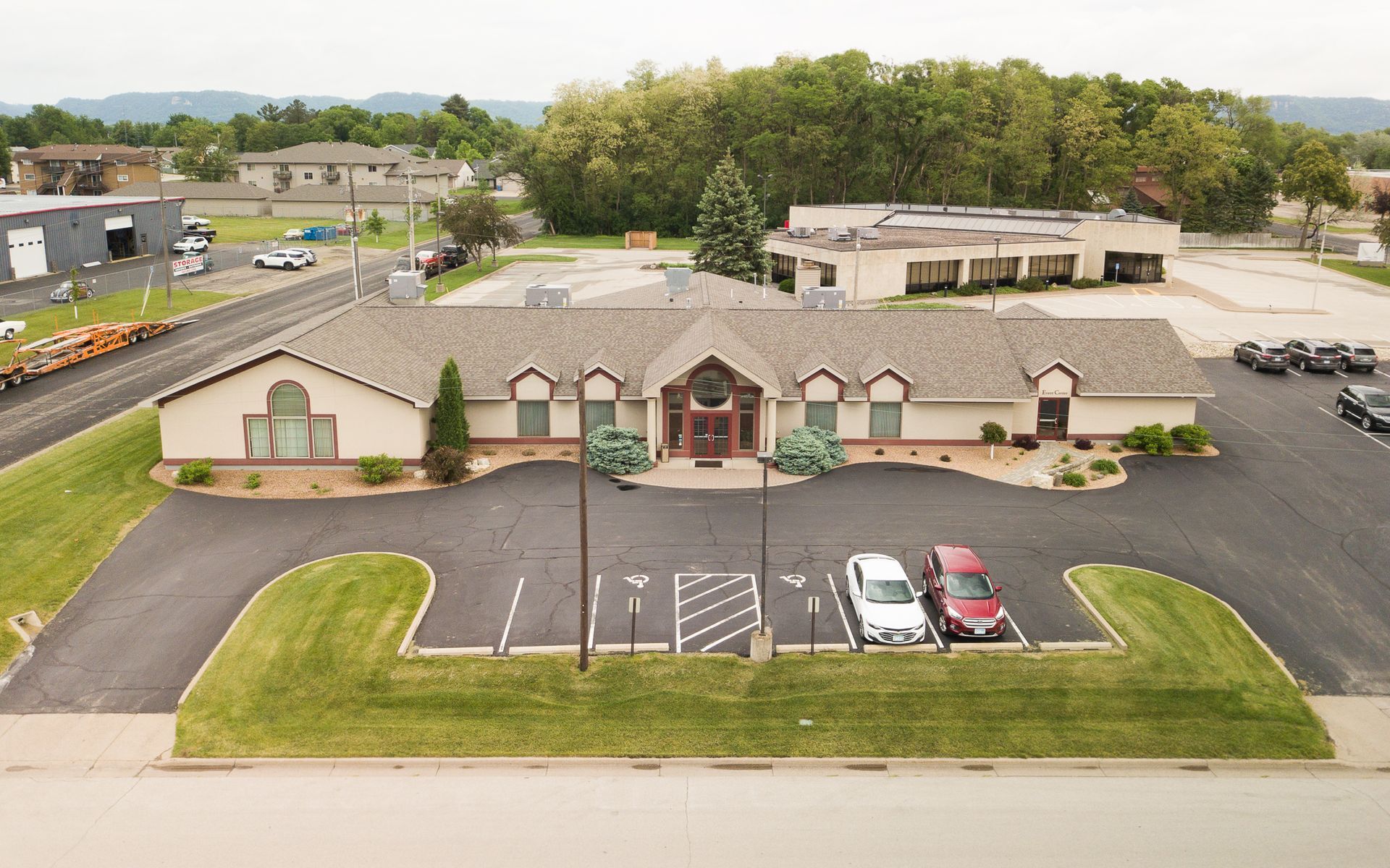 The exterior of Hoff Funeral Home