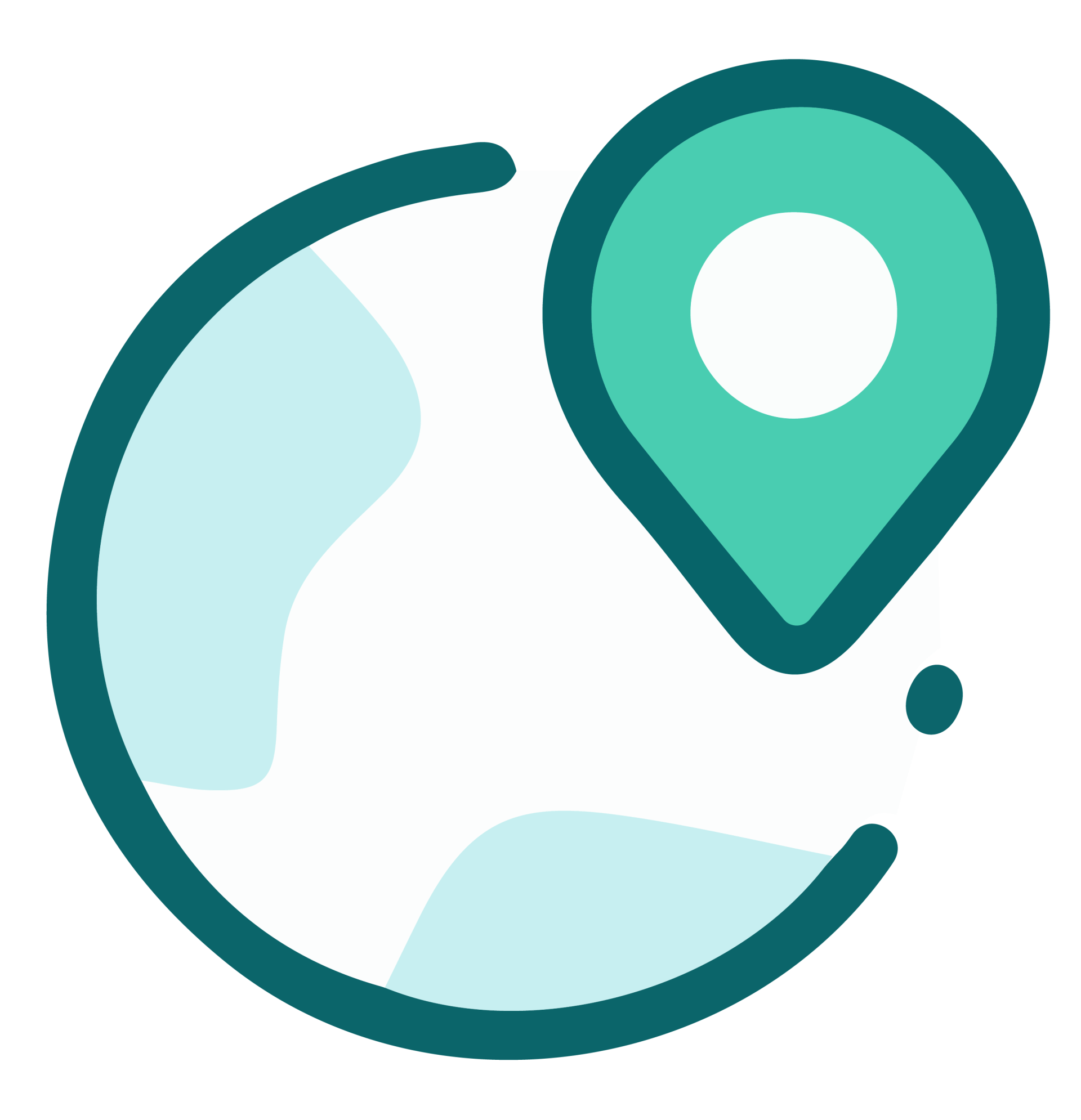 Globe with a location pin marker.