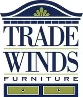 Logo for Trade Winds Furniture with blue and green accents.