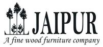 Logo of Jaipur, a fine wood furniture company, with stylized tree design.