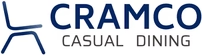 Logo for Cramco Casual Dining: a chair icon and the company name in dark blue, with 
