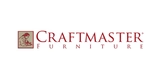 Craftmaster Furniture logo featuring a square graphic and brand name in burgundy.