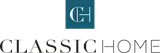 Logo for Classic Home with teal square containing 