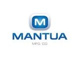 Logo of Mantua Manufacturing Co.; blue square with white 