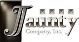 Logo for Jaunty Company, Inc. with stylized silver text on a black and gray background.