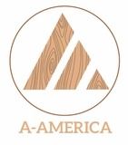 Logo: Wooden mountain peaks within a circle, 