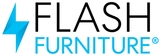 Flash Furniture logo with a blue lightning bolt and text.