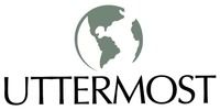 Logo for Uttermost, with a globe icon above the brand name. The globe is in a green color.