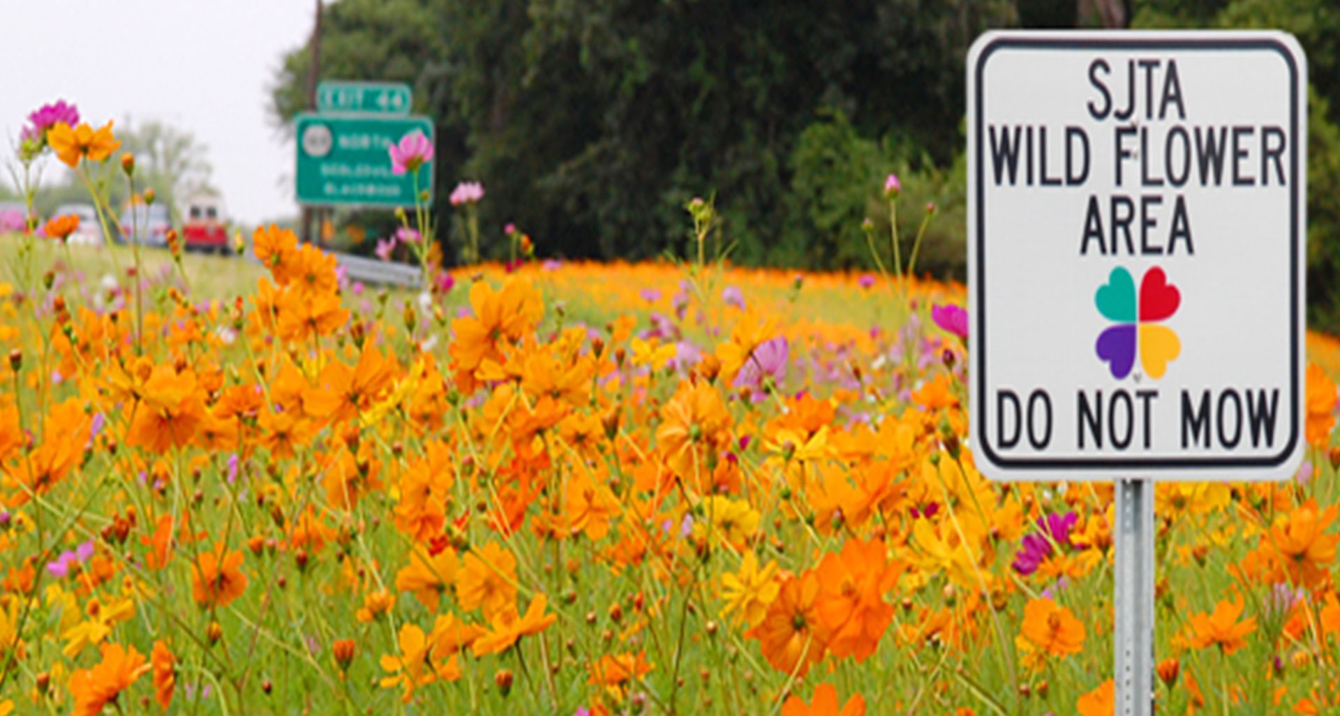 A sign reading