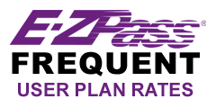 The E-ZPass logo in purple and black, followed by the text