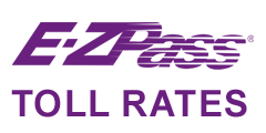 The E-ZPass logo in purple text, with the words