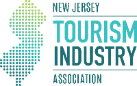 Logo for the New Jersey Tourism Industry Association featuring a state outline made of dots and the organization's name.