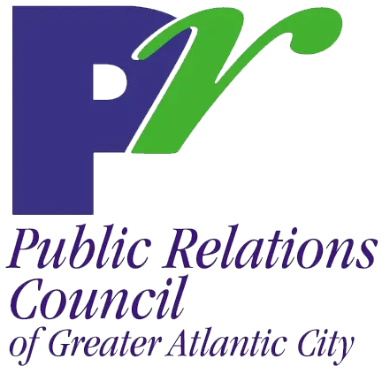 Logo for the Public Relations Council of Greater Atlantic City, featuring a purple