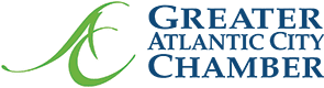 Logo for the Greater Atlantic City Chamber featuring a stylized green