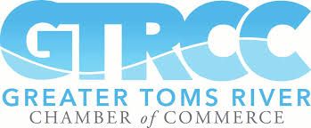 Logo for the Greater Toms River Chamber of Commerce, featuring blue stylized