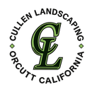 Cullen Landscaping logo with green CL monogram and black circular text, Orcutt, California