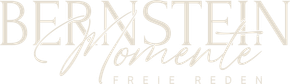 Logo text "BERNSTEIN Momente" in a beige, elegant font, with "FREIE REDEN" in smaller capital letters below.
