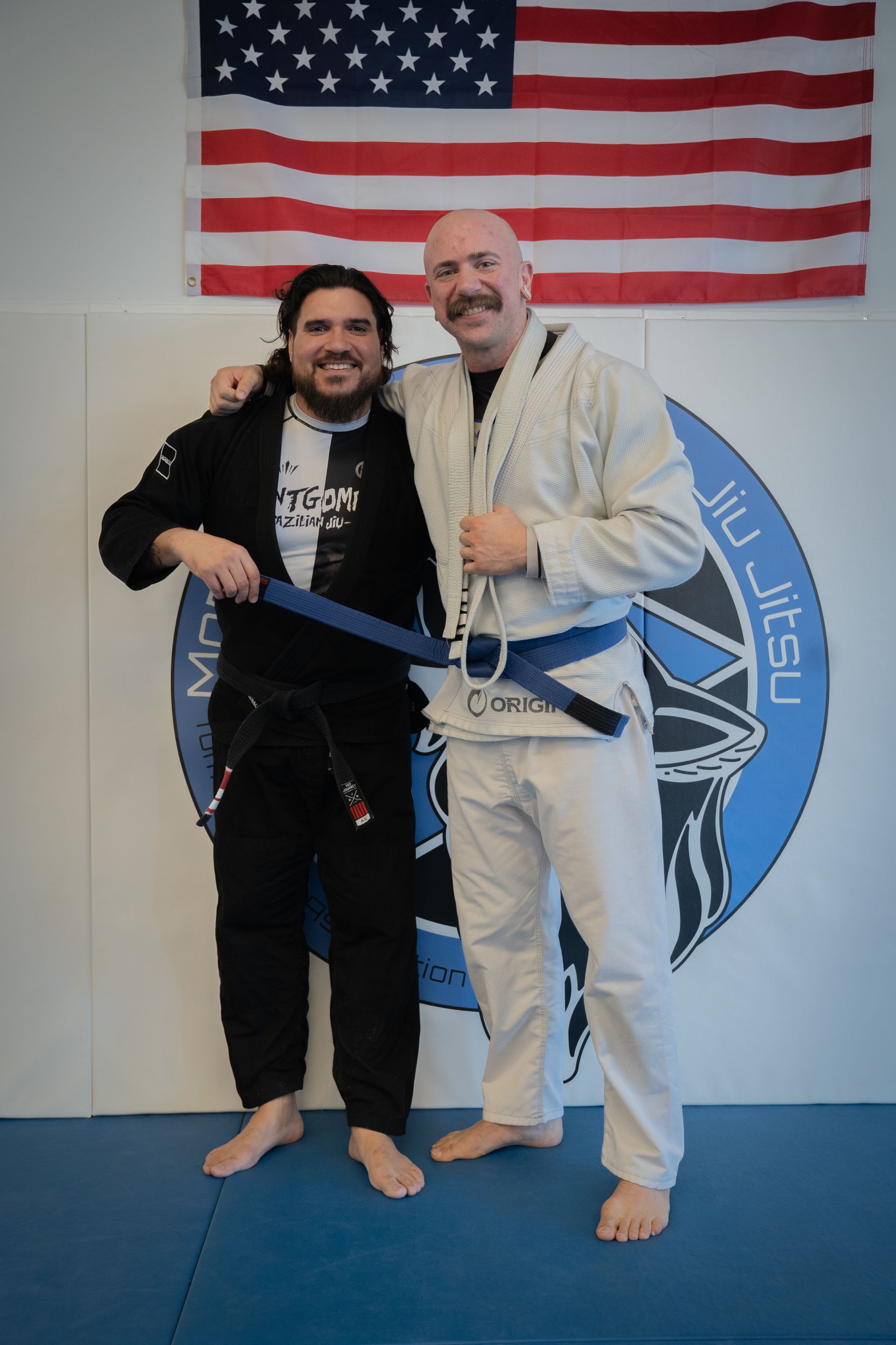 Adult students drilling Jiu-jitsu at Montgomery Brazilian Jiu-Jitsu in Montgomery, NJ, building fitness and confidence