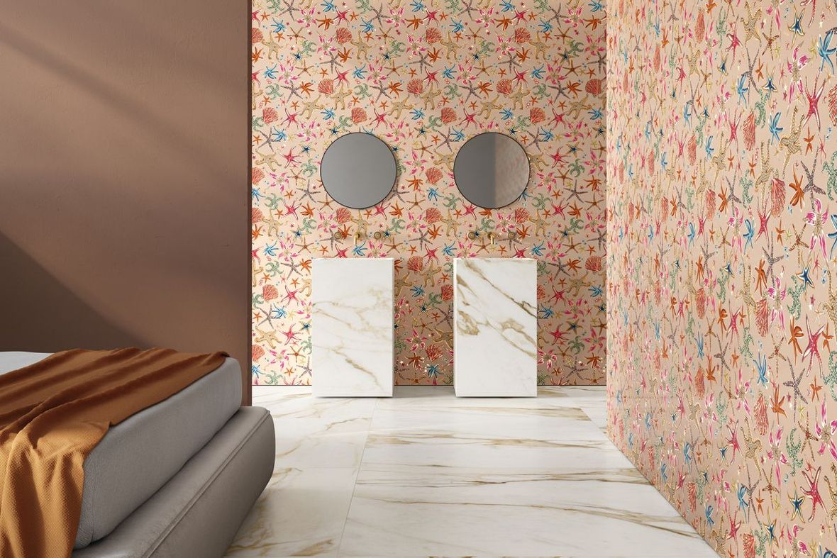ceramiche versace pavimento gres porcellanato serie manifesto effetto marmo