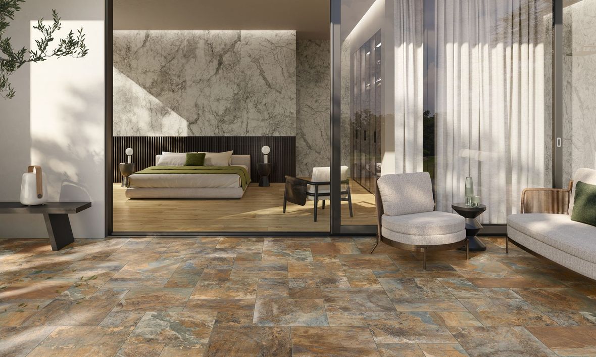 pavimento in gres porcellanato serie Geology di Century Fincibec group