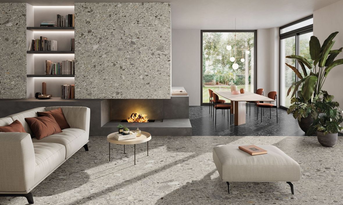 pavimento e rivestimento in gres porcellanato serie chiaroscuro di Monocibec gruppo fincibec