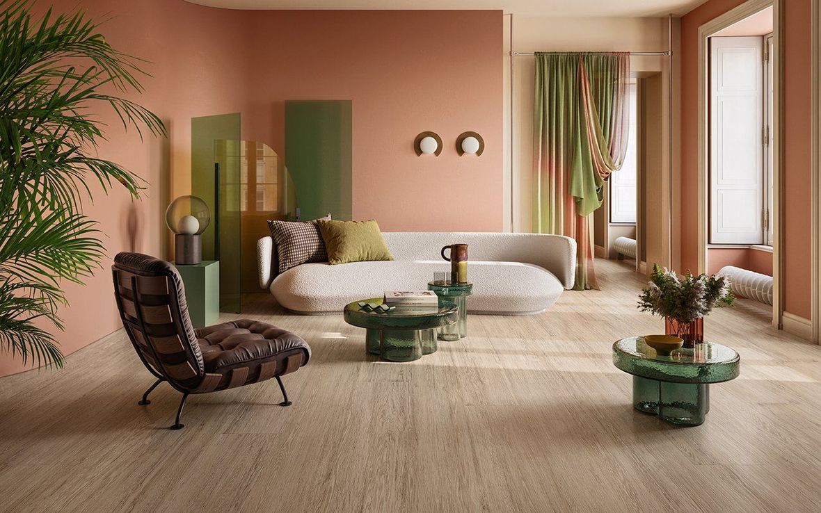 superfici in gres porcellanato effetto legno serie sunwood di Ceramiche Sant'Agostino