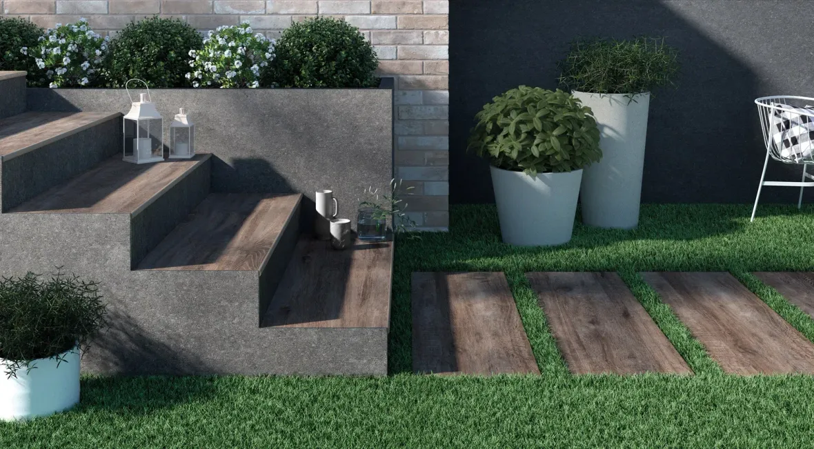 Pavimento in gres porcellanato serie Greenwood di Ceramica Rondine