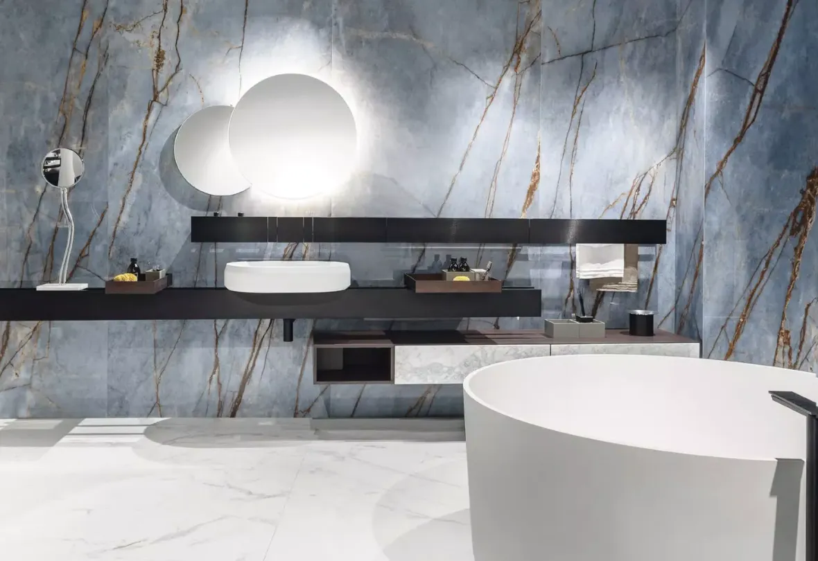 pavimento e rivestimento in gres porcellanato serie Heritage di Luxury Florim