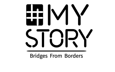 Black and white logo reading “#MY STORY” with the tagline “Bridges From Borders” below