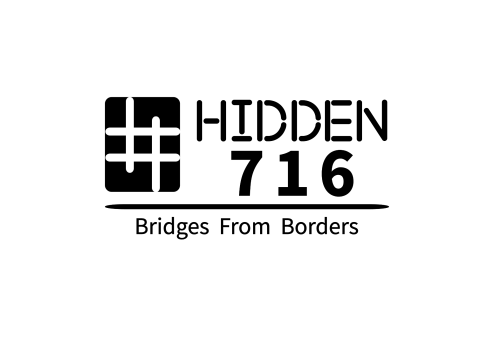 Hidden 716 logo with stylized black bridge icon and the tagline “Bridges From Borders”