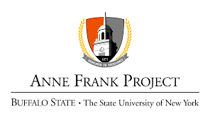 Anne Frank Project logo with tower icon and Buffalo State text