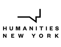 Humanties New York logo with black abstract line icon and text on white background