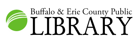 Buffalo & Erie County Public Library logo with green book icon and black text
