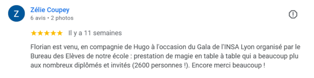 Prestations magiques Magic in a Flash magie mentalisme paris lyon toulouse collectif magiciens