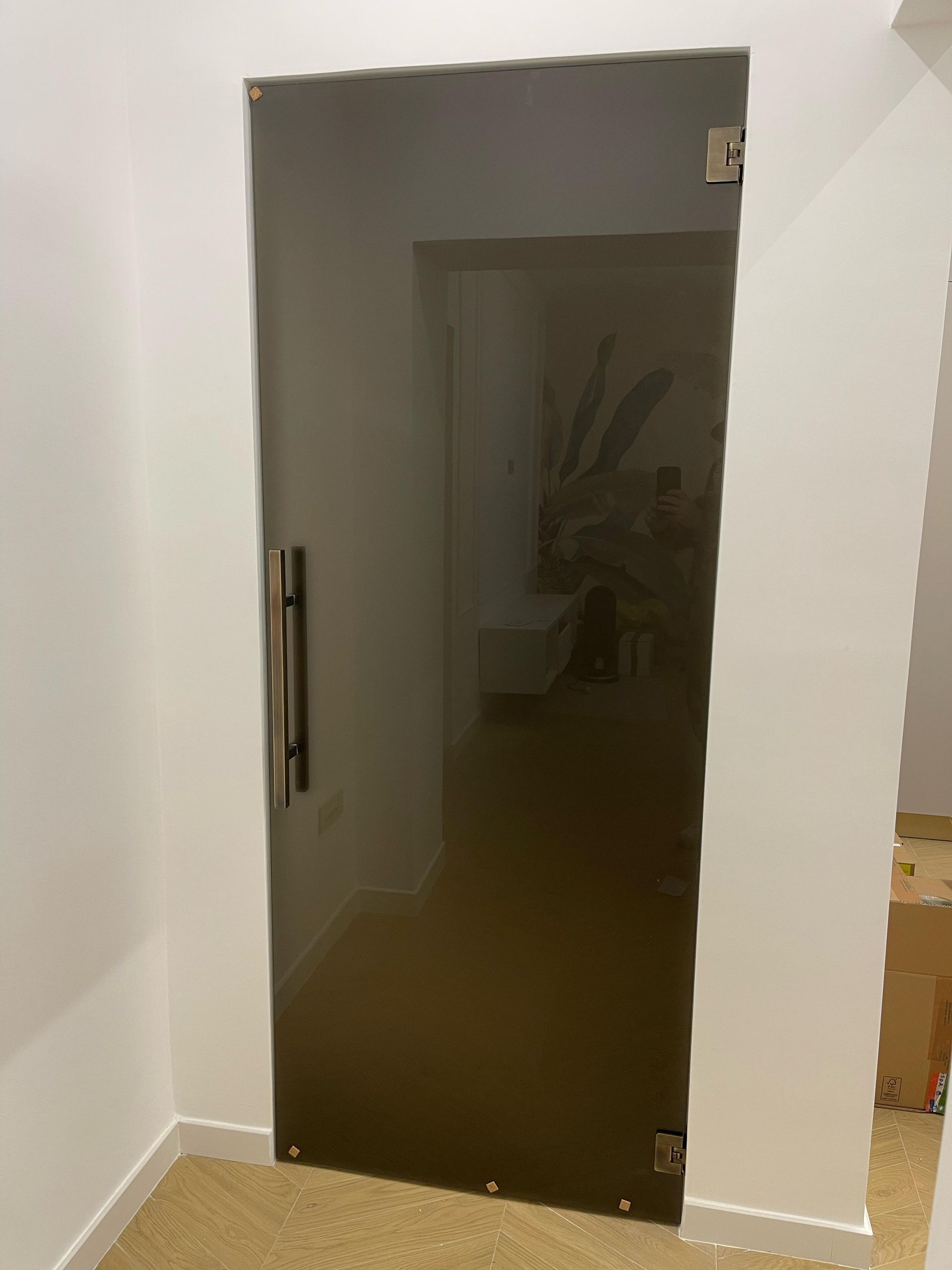 Porta in vetro su misura
