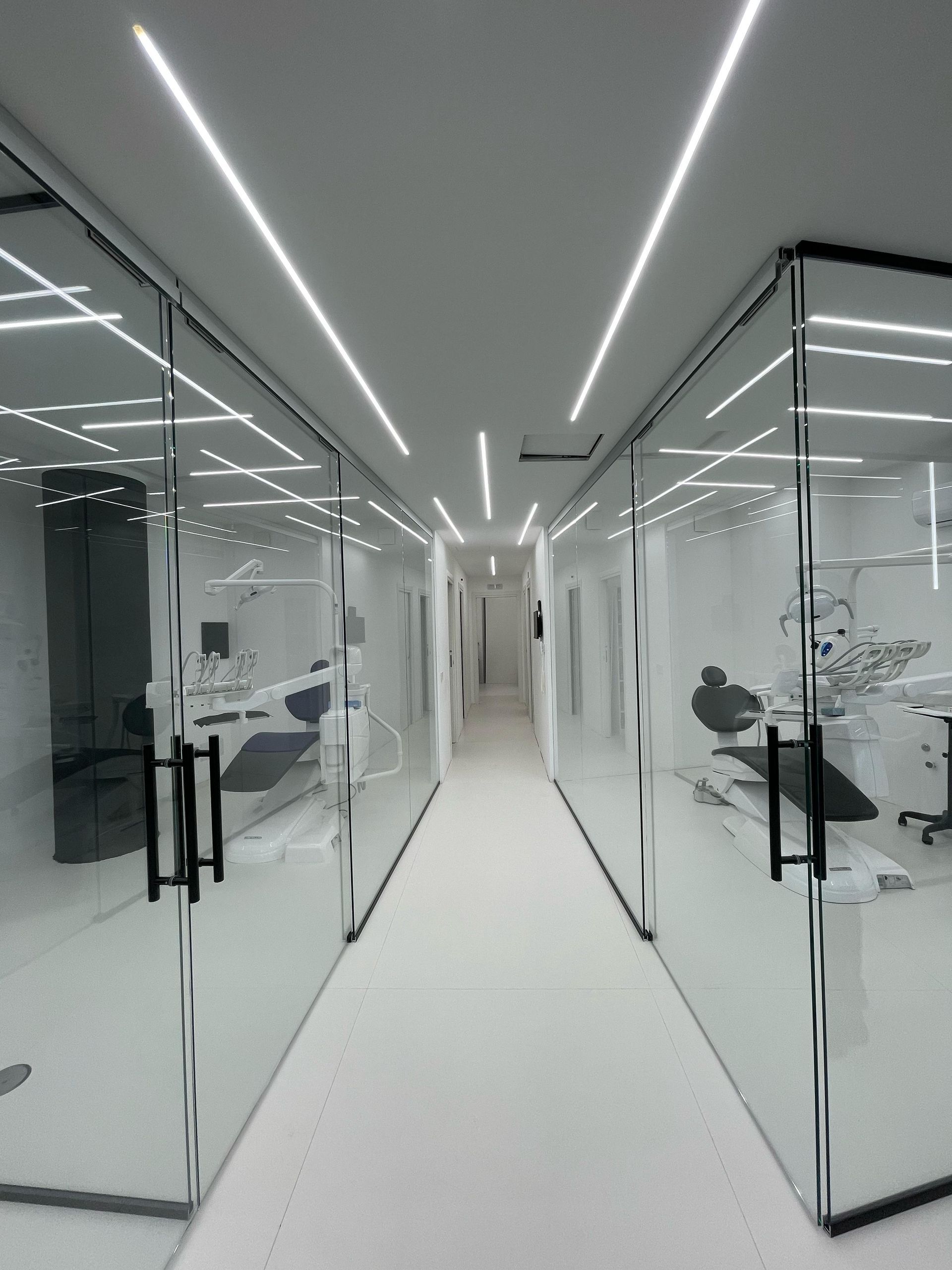 Parapetto in vetro per scala