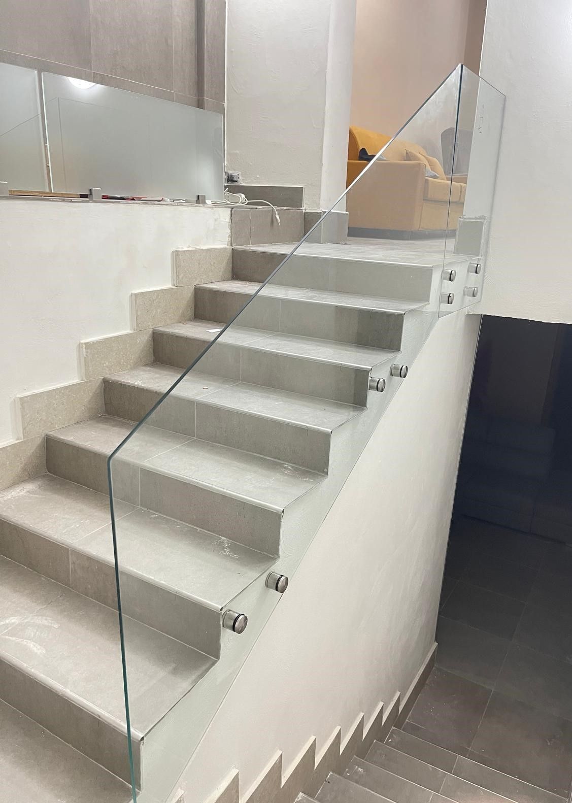Parapetti in vetro per scala inteerna