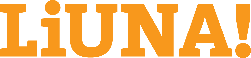 The word liuna is written in orange letters on a white background The word liuna is written in orange letters on a white background